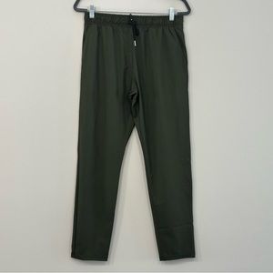 Army green thin swishy material Zyia joggers